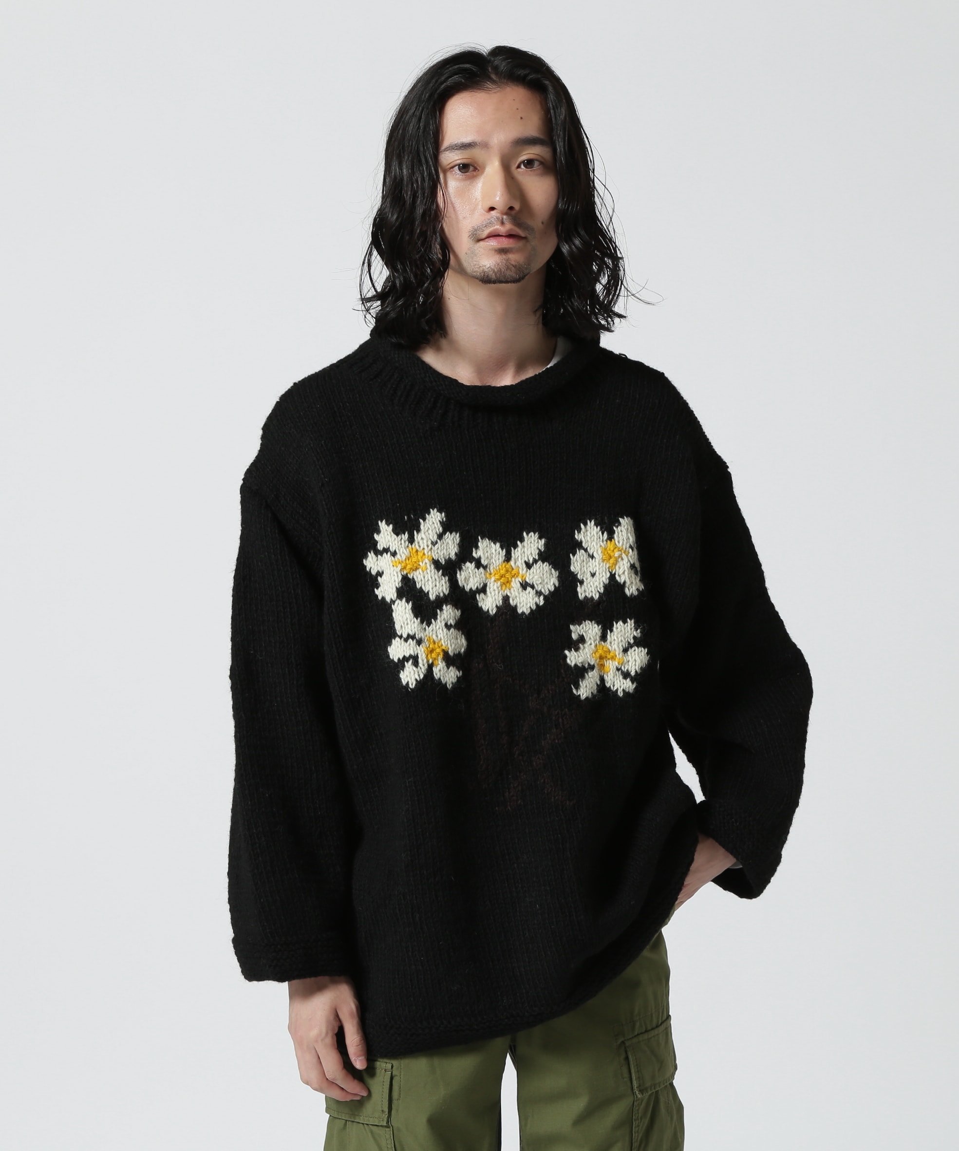 B'2nd｜MacMahon Knitting Mills / Roll Neck Knit-5 Flower | Rakuten