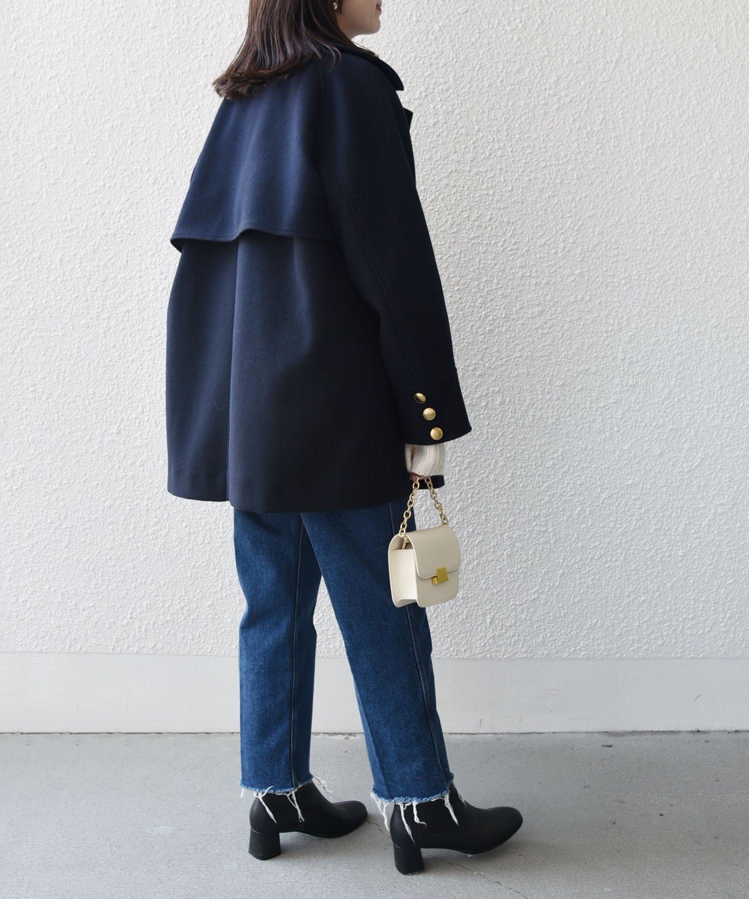 え*み様 SHIPS <手洗い可能>ウールライクジャージーメルトン 2WAY P SHIPS｜【WEB限定】<手洗い可能>ウール ライク ジャージー メルトン