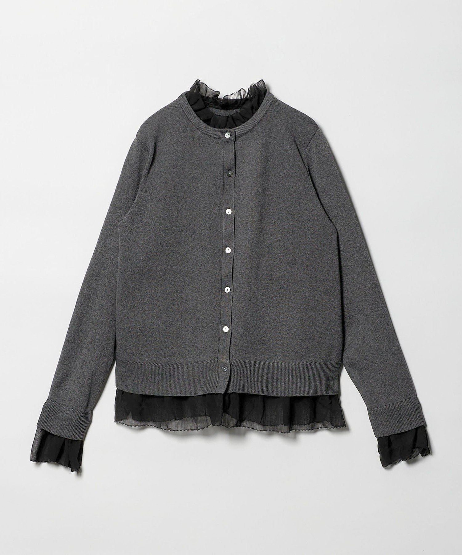 UNITED ARROWS｜4WAY シフォン カーディガン -ウォッシャブル