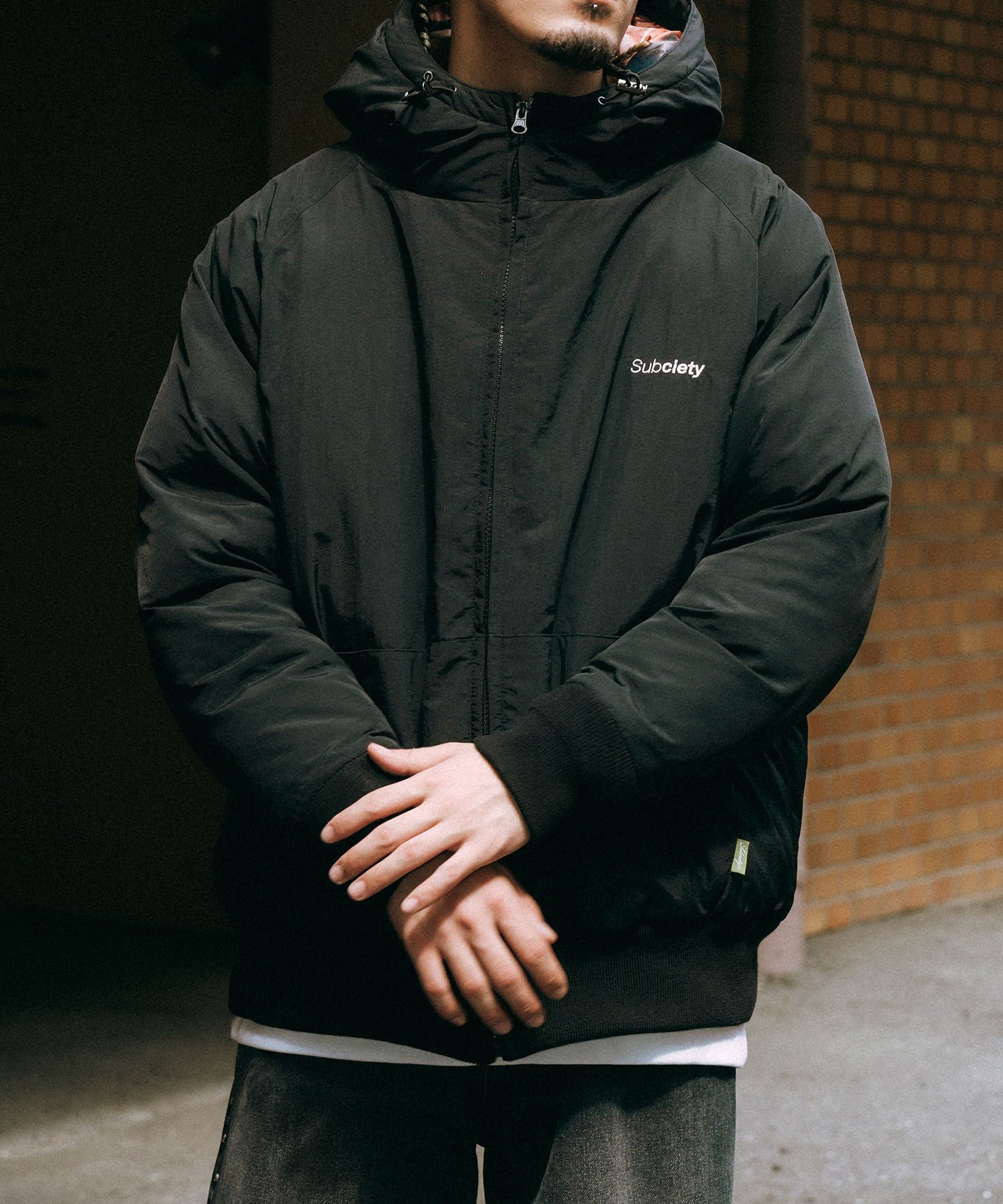 Subciety｜Nylon puff hooded jkt | Rakuten Fashion(楽天ファッション