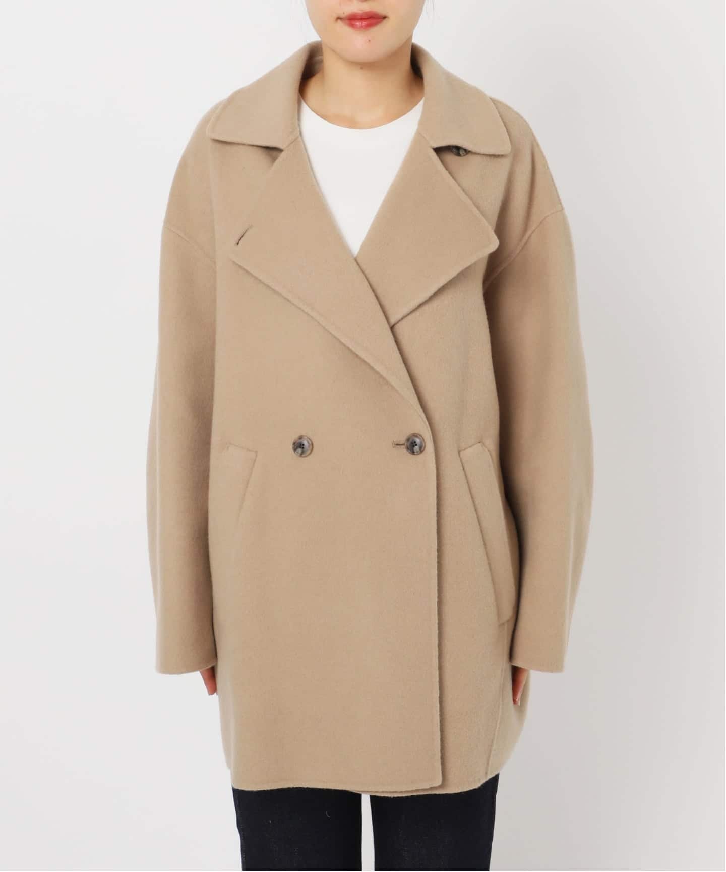 SLOBE IENA｜souple wool ダブルフェイスミドルコート | Rakuten