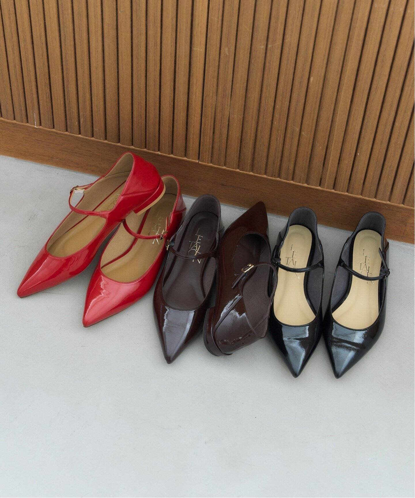 LE TALON｜《追加4》ポインテッドワンストラップフラット | Rakuten