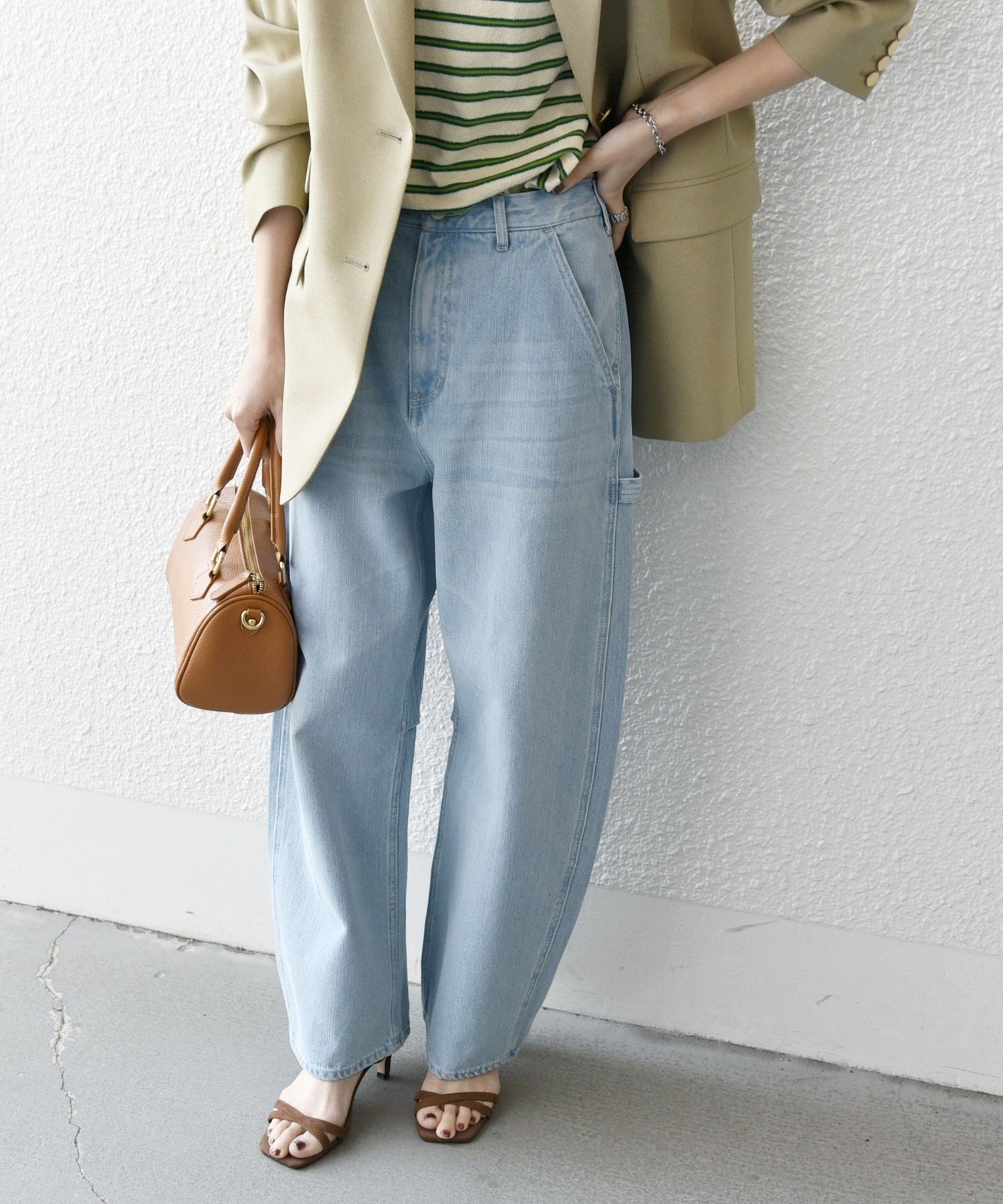 【未使用】レアック コクーン デニムスキッパーシャツ バンドカラー 薄青 デニムスキッパーチュニック(38 BLUE): トップス｜PMbox P&M OFFICIAL