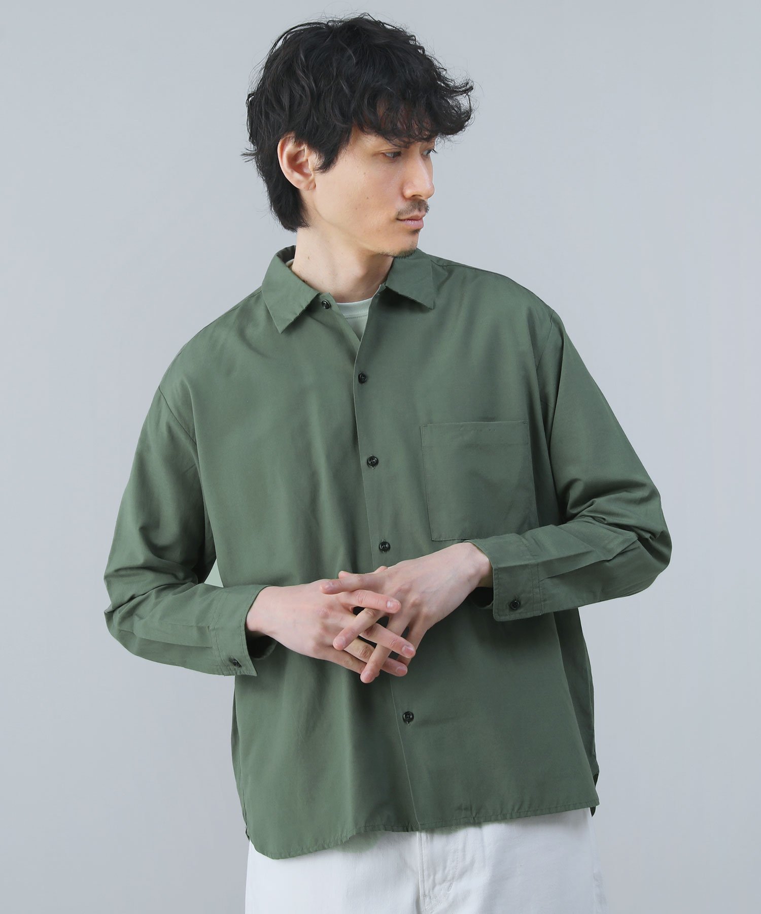 THE CASUAL｜TECHリネンレギュラー長袖シャツ | Rakuten Fashion(楽天