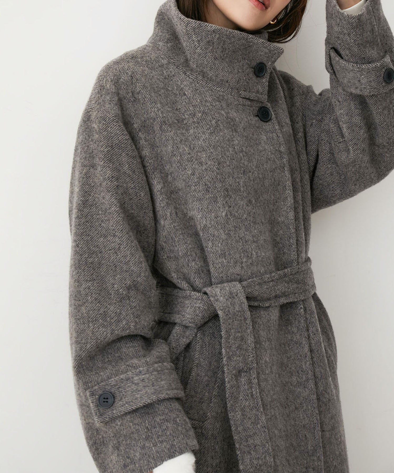 VIS｜【静電気防止】2WAY毛混シャギーロングコート | Rakuten Fashion