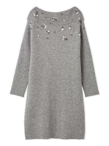 CELFORD｜ペタルビジューニットワンピース | Rakuten Fashion(楽天