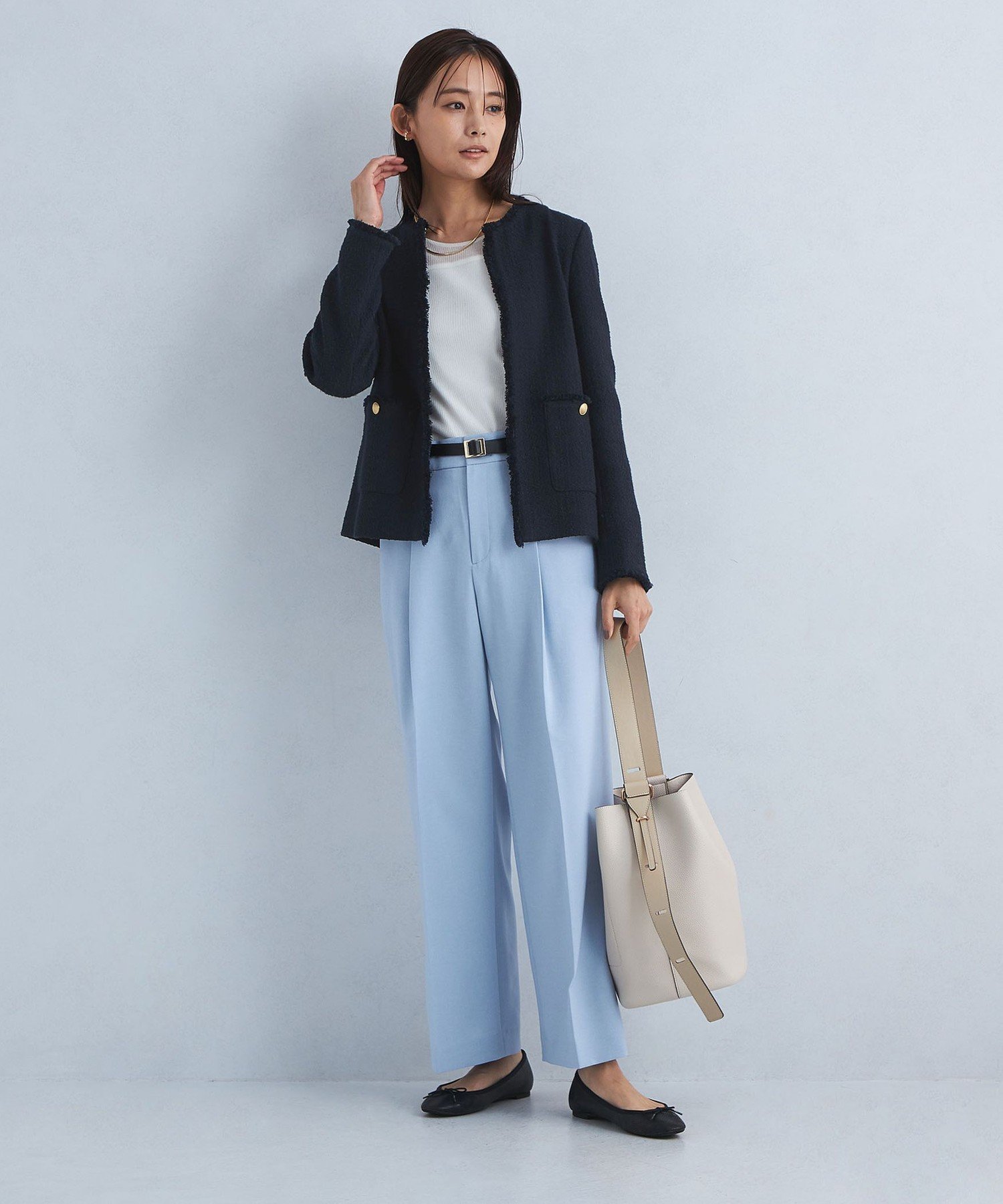 UNITED ARROWS LTD. OUTLET｜ツイードライク ノーカラー ジャケット