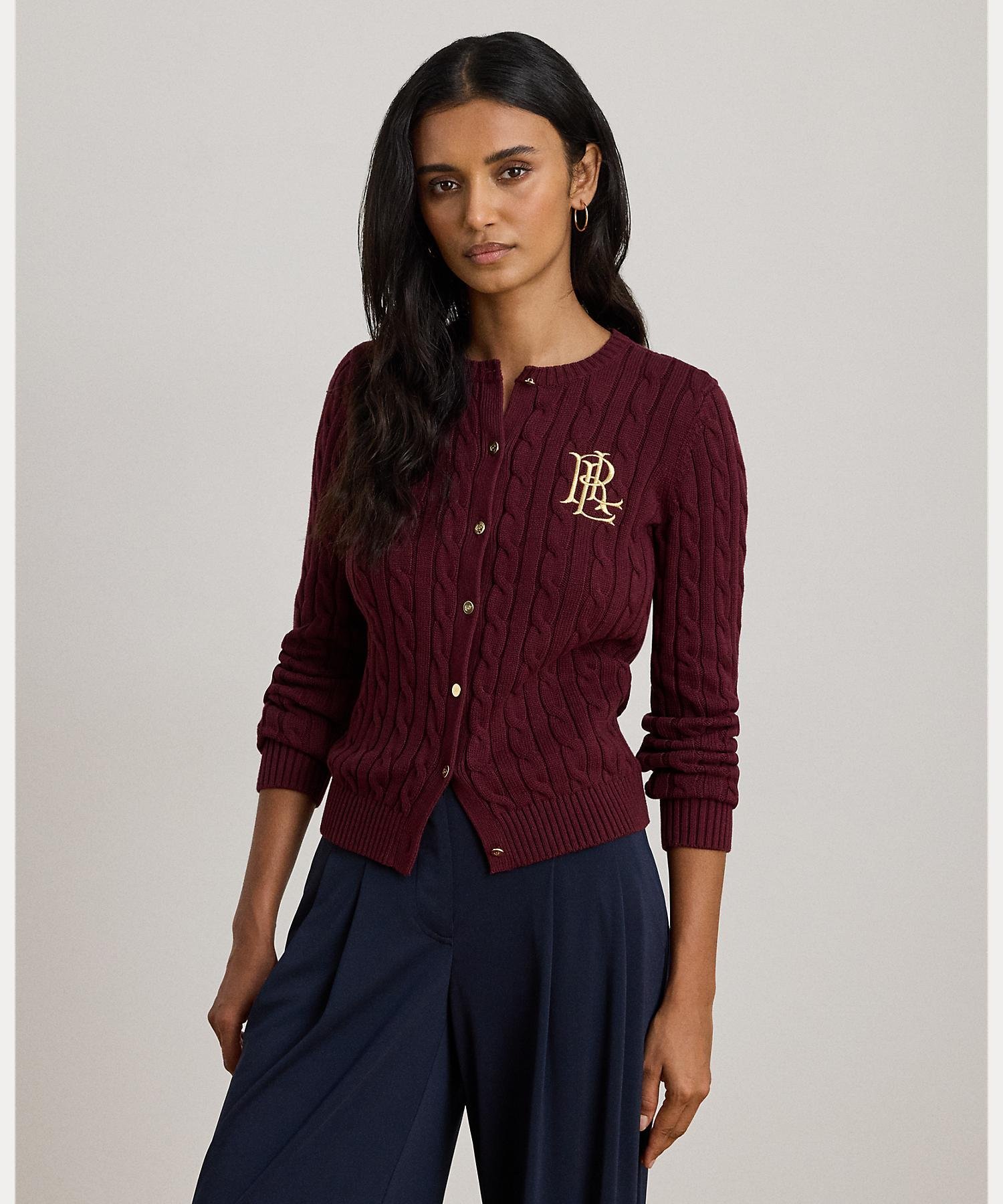 RALPH LAUREN｜ケーブルニット コットン カーディガン | Rakuten