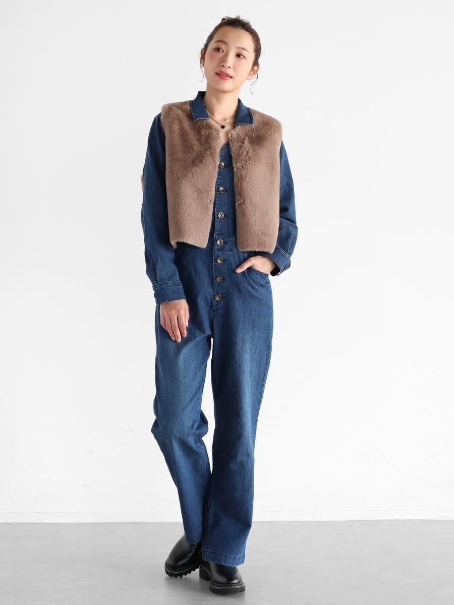 Vin｜リバーシブルフェイクファーベスト | Rakuten Fashion(楽天