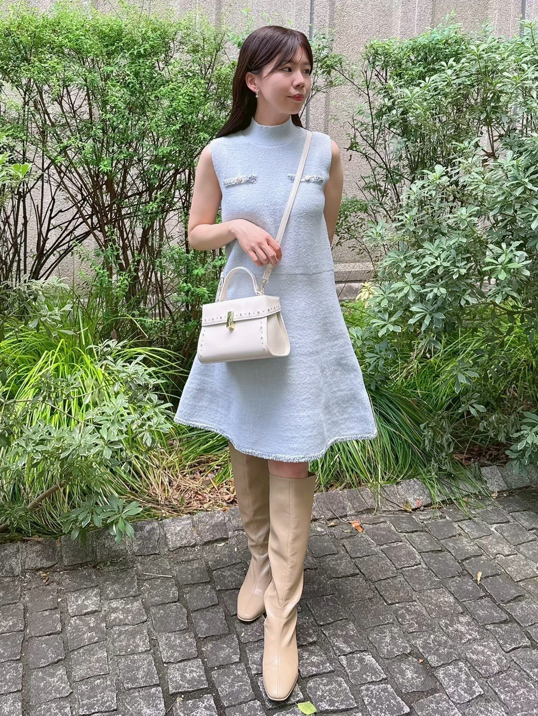 CELFORD｜【限定カラーあり】トリムミニニットワンピースセット