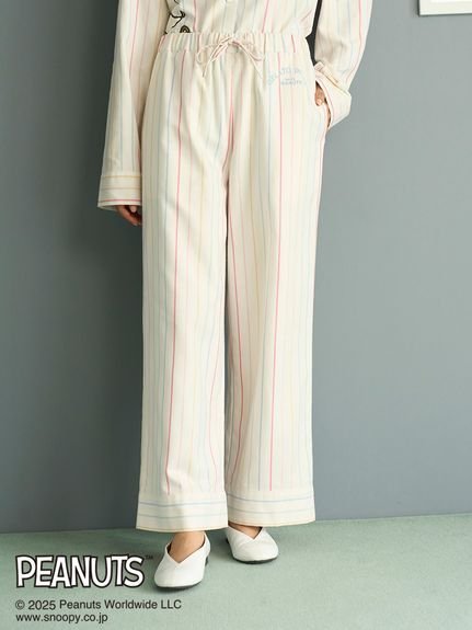 gelato pique｜【PEANUTS】レインボーストライプネルロングパンツ