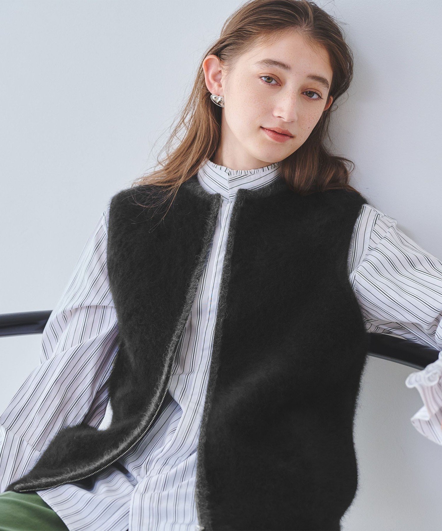 UNITED ARROWS｜フォックスカシミヤ ジップ ベスト | Rakuten Fashion