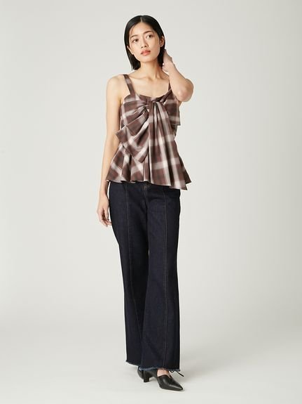 FRAY I.D｜オンブレラメチェックリボンキャミ | Rakuten Fashion(楽天