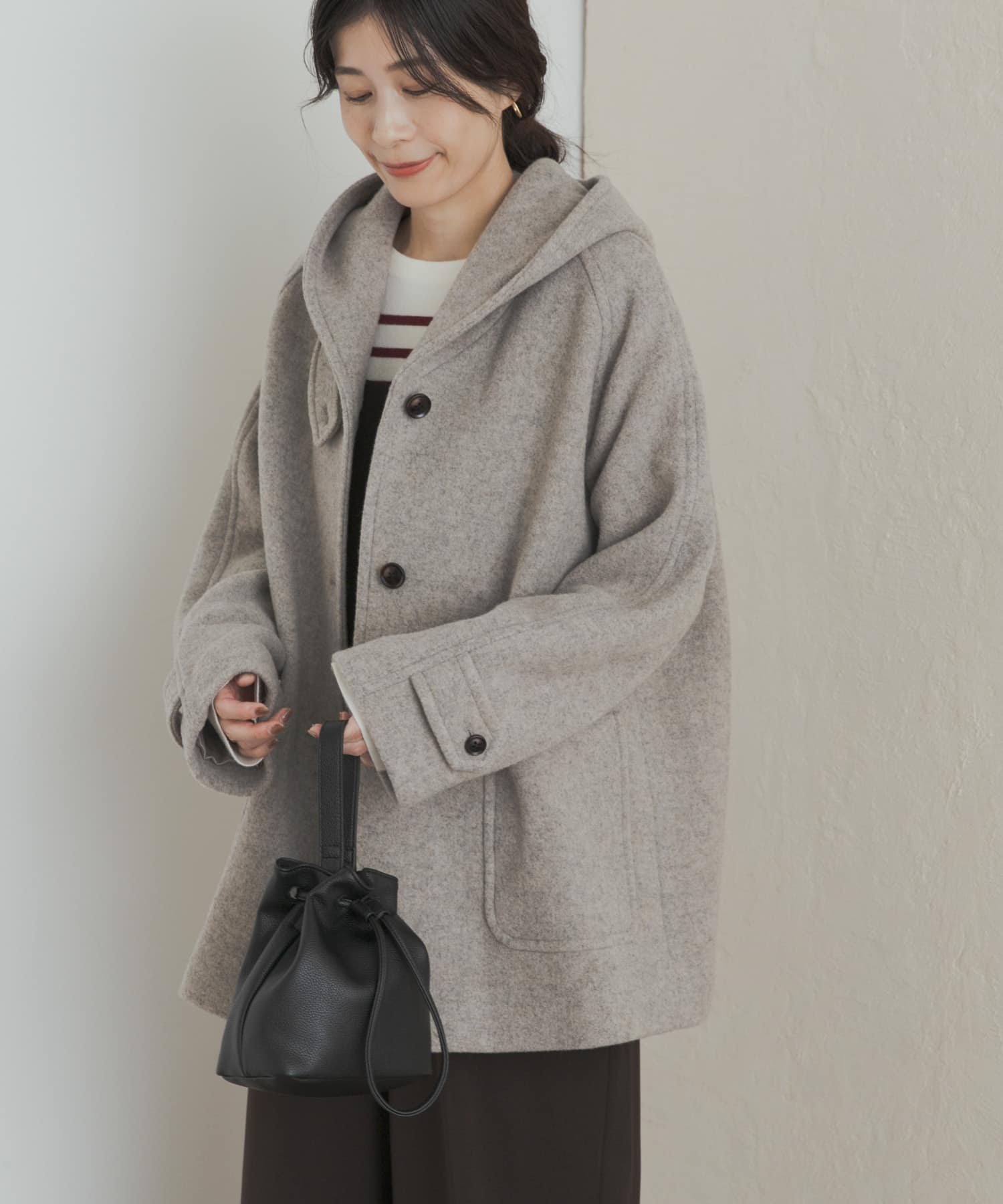 URBAN RESEARCH DOORS｜エアリーウールフードコート | Rakuten Fashion