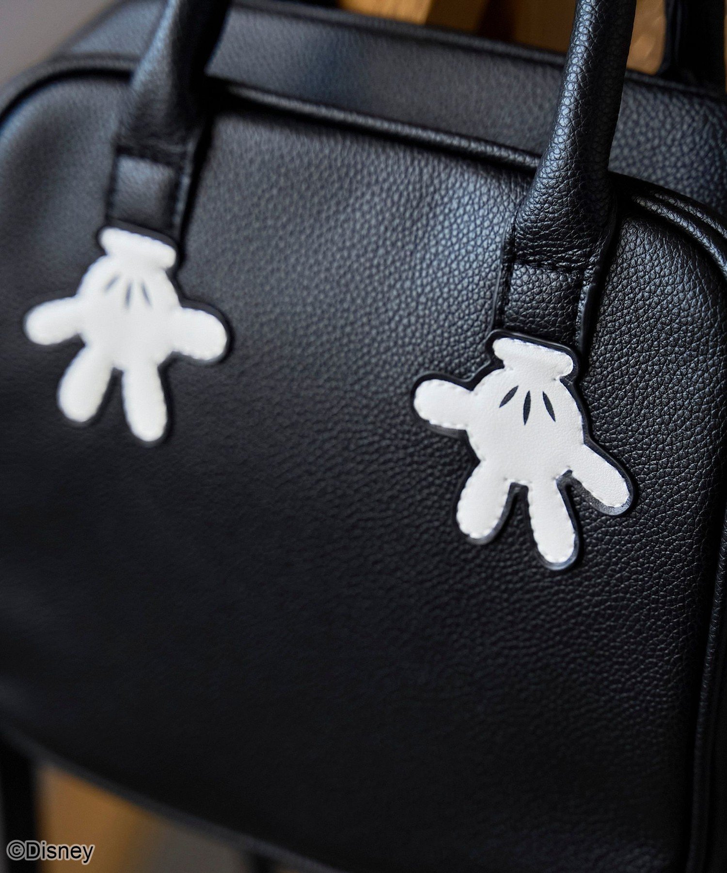 coen｜【MICKEY(ミッキー)/別注】レザーライクボストンバッグ