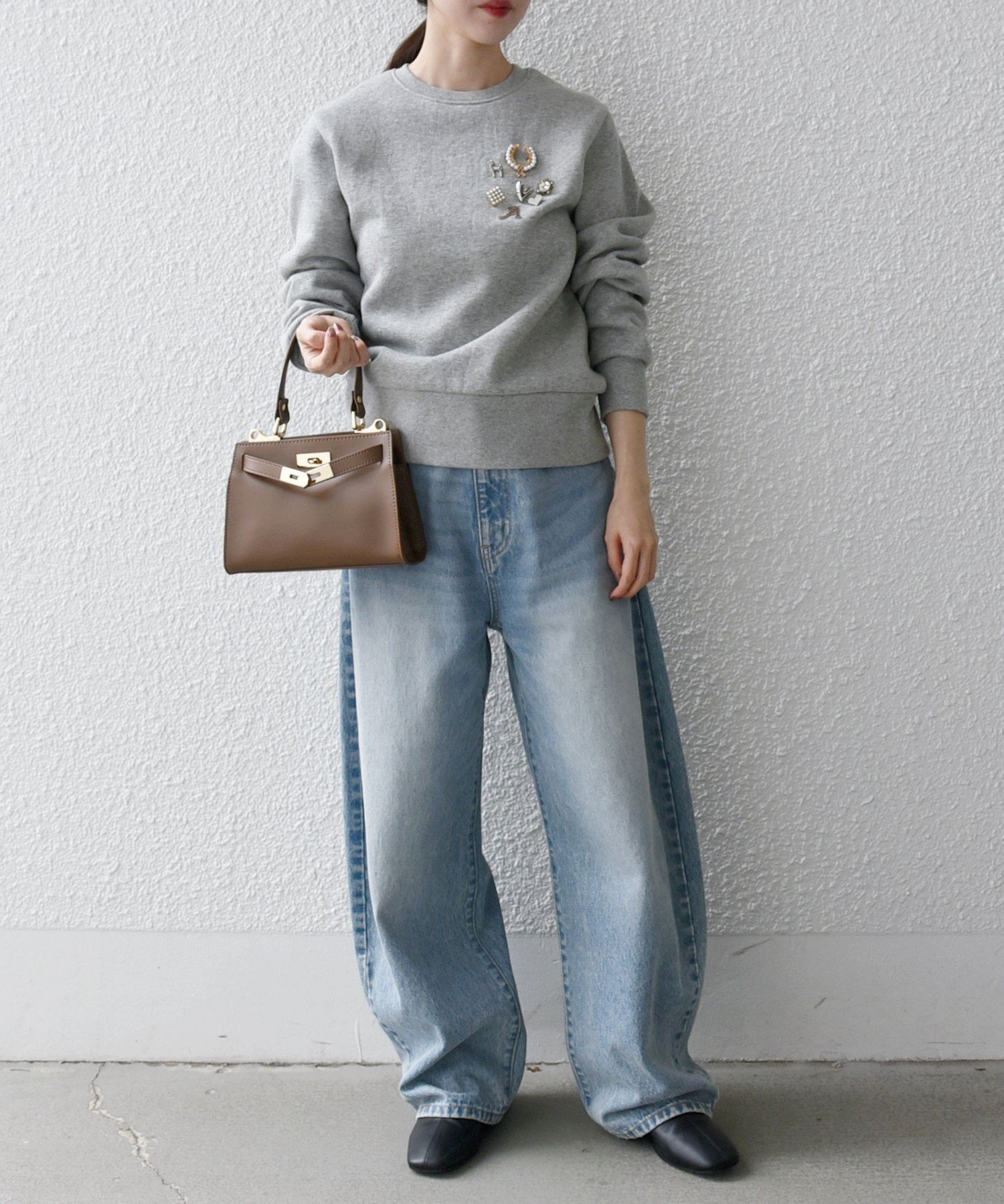 新品未使用　タグ付きビジュー クルーネックプルオーバー SHIPS SHIPS Colors:〈手洗い可能〉ビジュー クルーネック プルオーバー