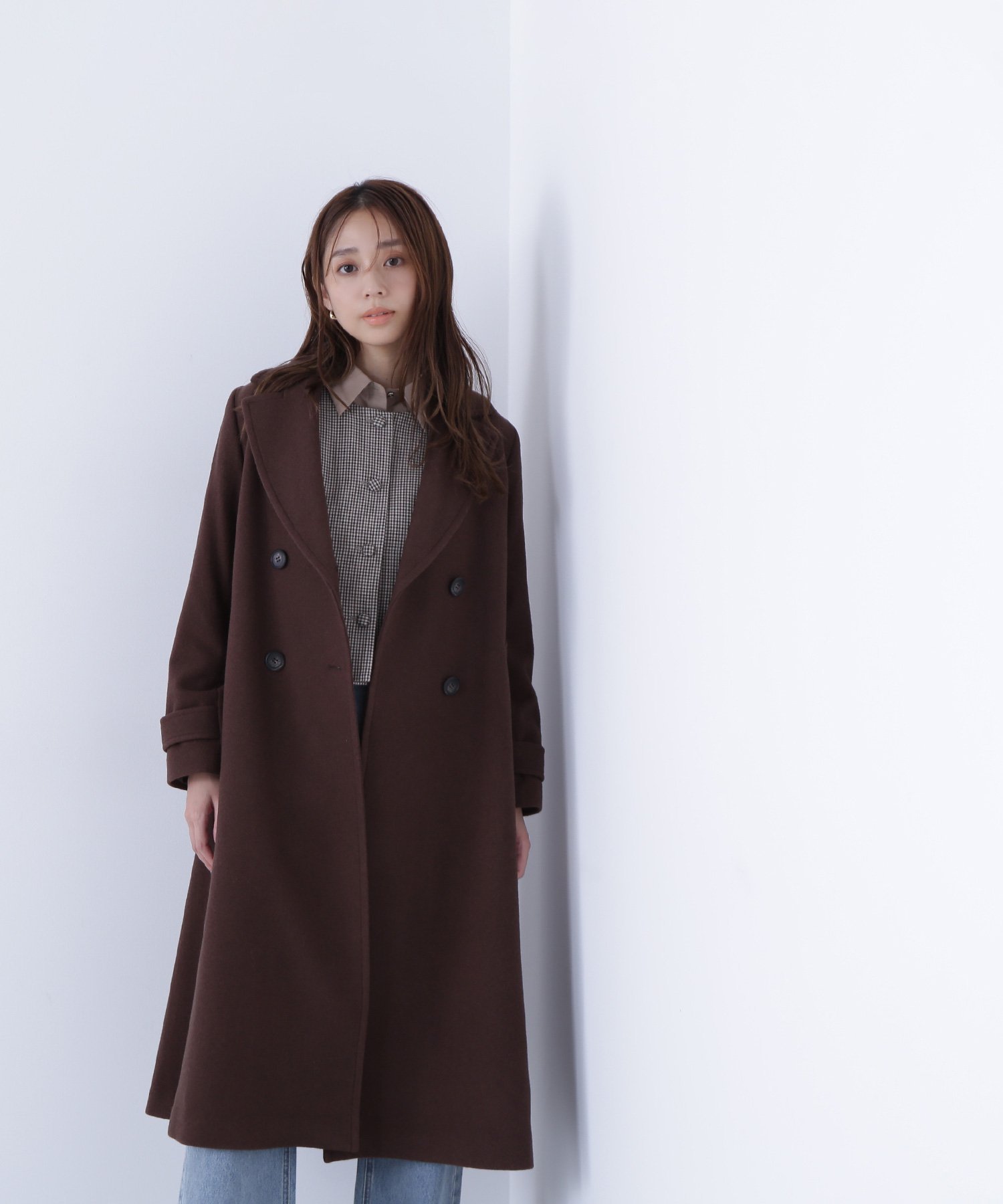 NATURAL BEAUTY BASIC｜ビッグカラーダブルチェスターコート | Rakuten