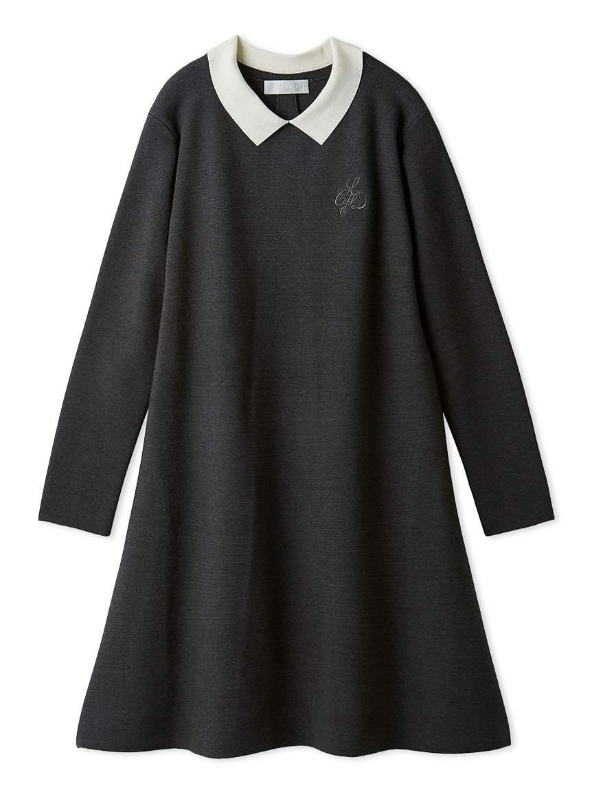 CELFORD｜衿付きAラインニットワンピース | Rakuten Fashion(楽天