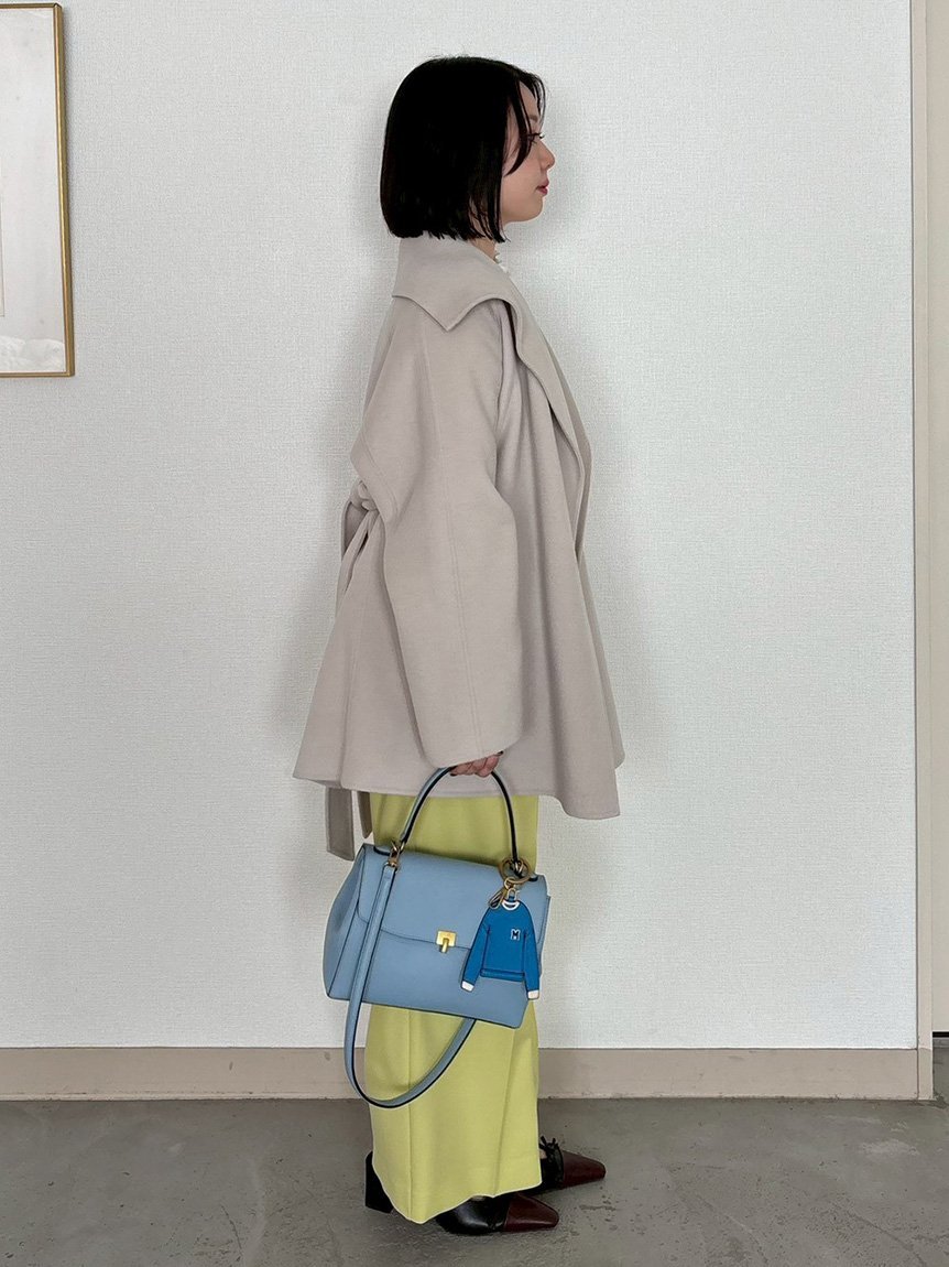 Mila Owen｜共ベルト付きビックカラーミディ丈コート | Rakuten