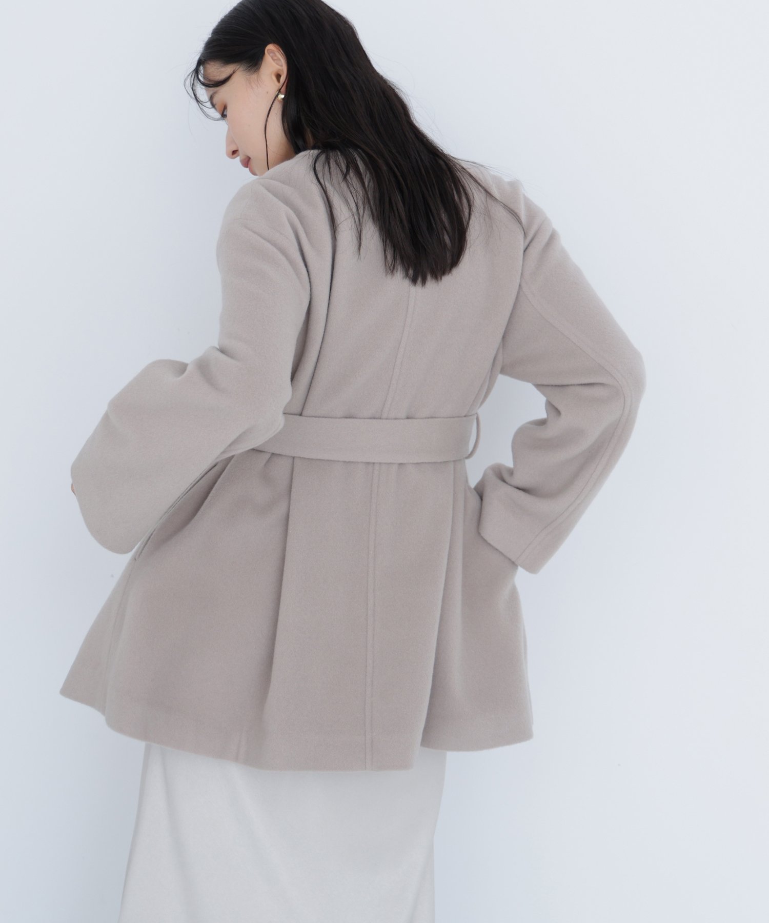 NATURAL BEAUTY BASIC｜ベルテッドミディコート | Rakuten Fashion