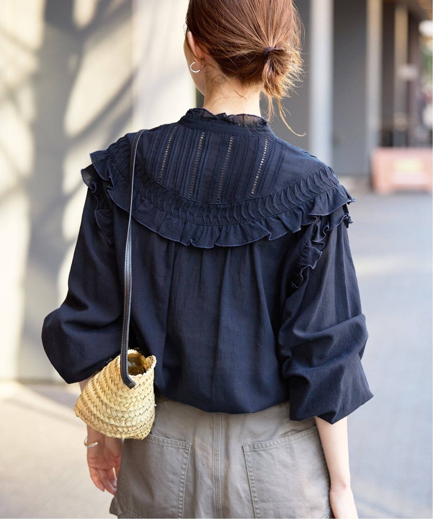 SLOBE IENA｜《WEB限定/追加3》フリルピンタックブラウス | Rakuten