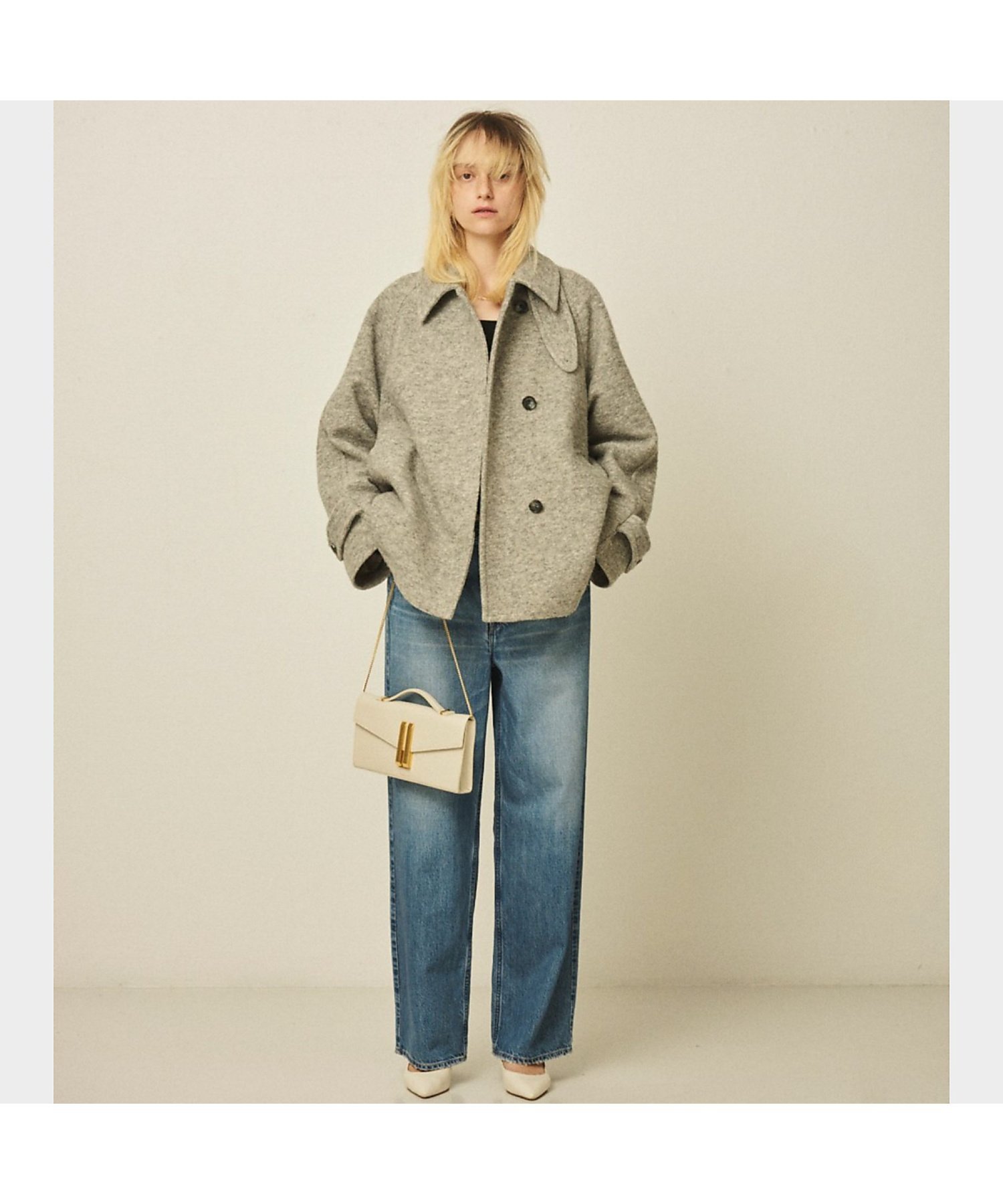 Rouge vif la cle｜【2サイズ展開】ウール混ショート丈スライバー