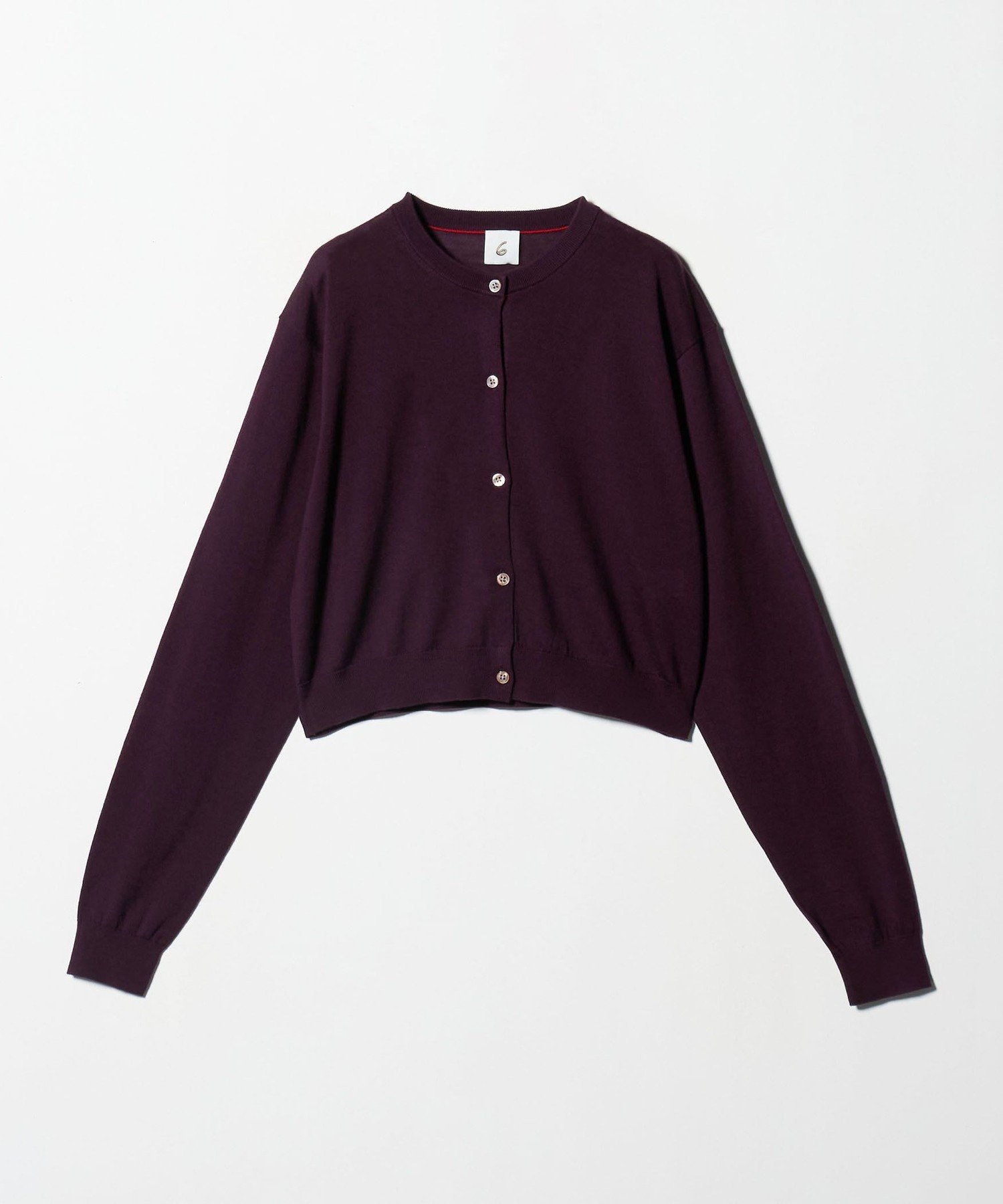 roku ウール クロップド カーディガン 6(ROKU)＞ウール クロップド カーディガン