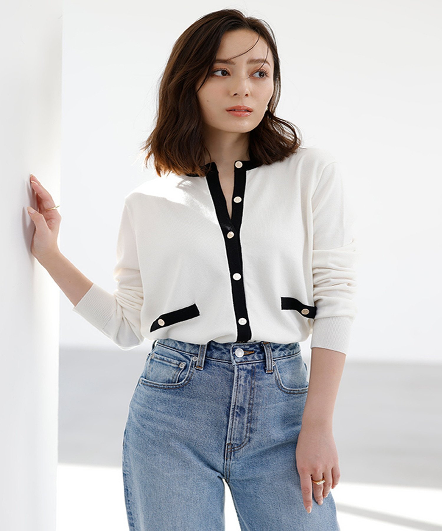 anuans｜シルクブレンドニットカーディガン | Rakuten Fashion(楽天