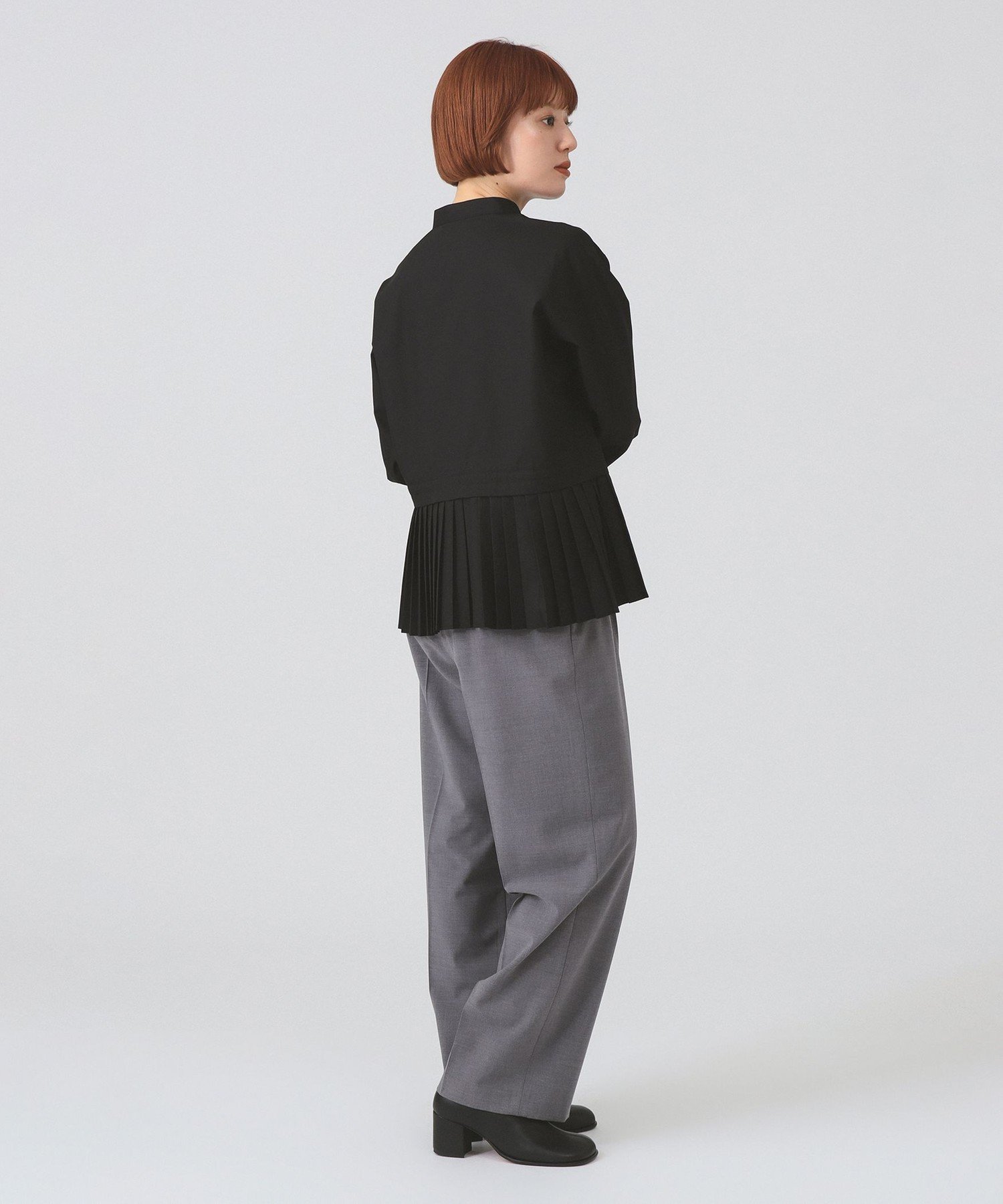 BEAMS WOMEN｜プリーツ キリカエ バンドカラー シャツ | Rakuten