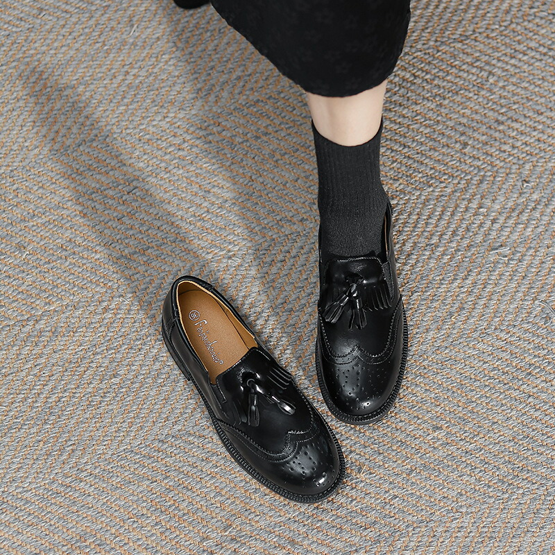 楽天市場】【現物】3cmヒール タッセル ローファー パンプス