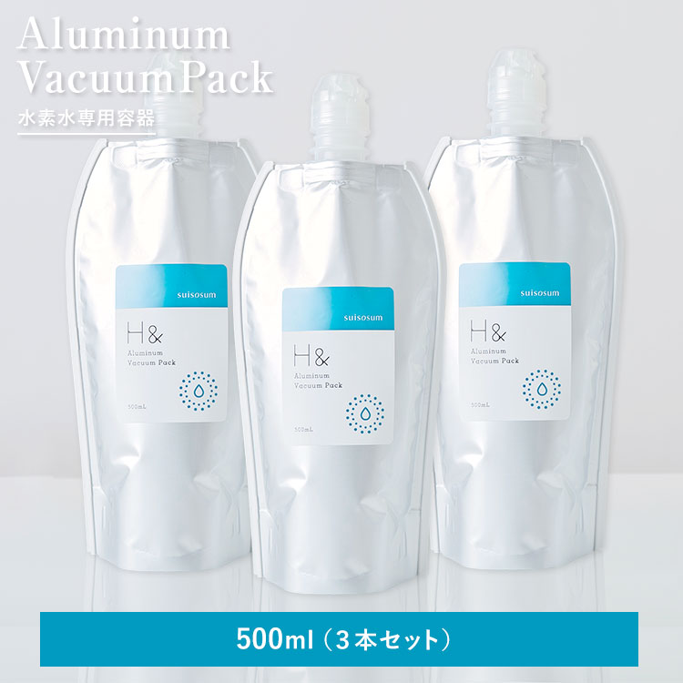 楽天市場】水素水専用容器 Aluminum Vacuum Pack 【 500ml・1000ml