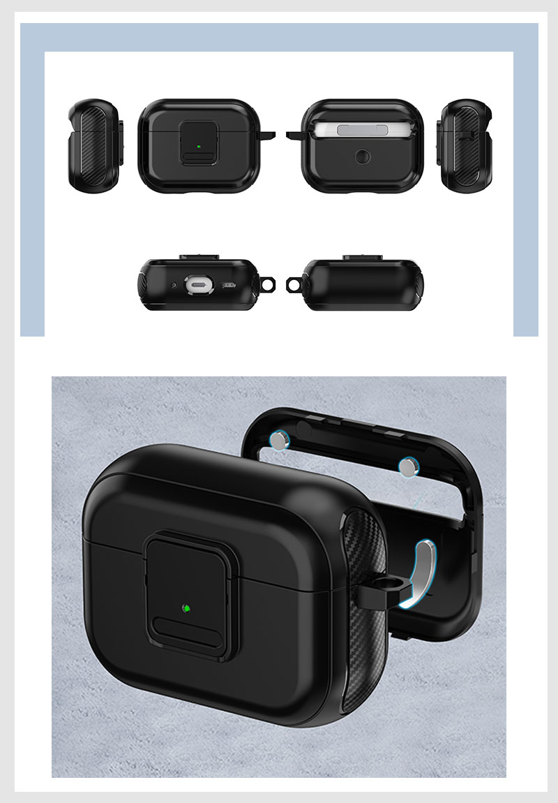 楽天市場】AirPods Pro2ケース カラビナ付 紛失防止 AirPods 3 カバー