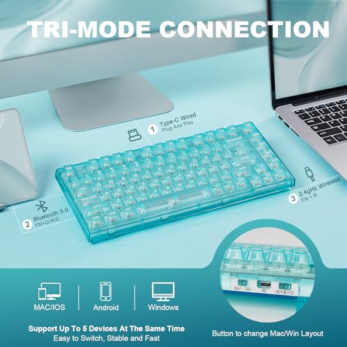 楽天市場】色：無線ライトブルー サイズ：Kailh ジェリーフィッシュ軸