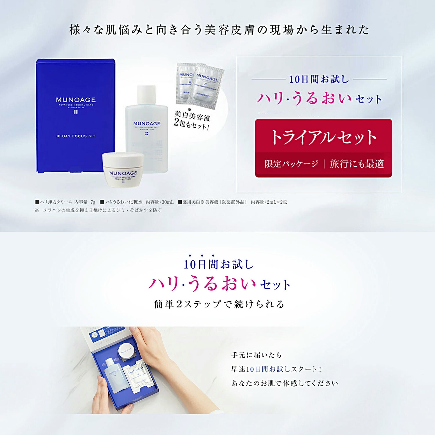 楽天市場】公式 MUNOAGE エイジングケア実感セットプラスEX(ハリ弾力