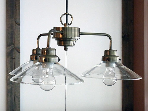 楽天市場】後藤照明 透明P1硝子3灯用ペンダントブロンズ 付属球なし