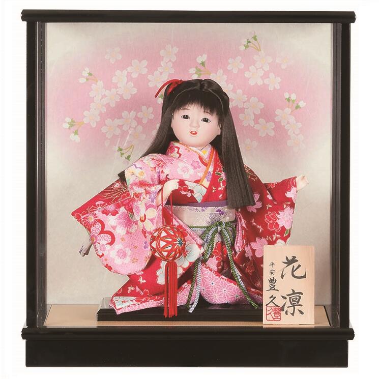 楽天市場】送料無料 平安豊久作 ガラスケース入りわらべ人形（女の子