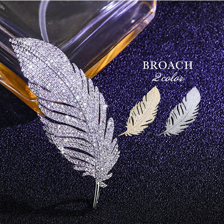 楽天市場】ブローチ 羽 北欧風 レディース K18 金メッキ シルバー925