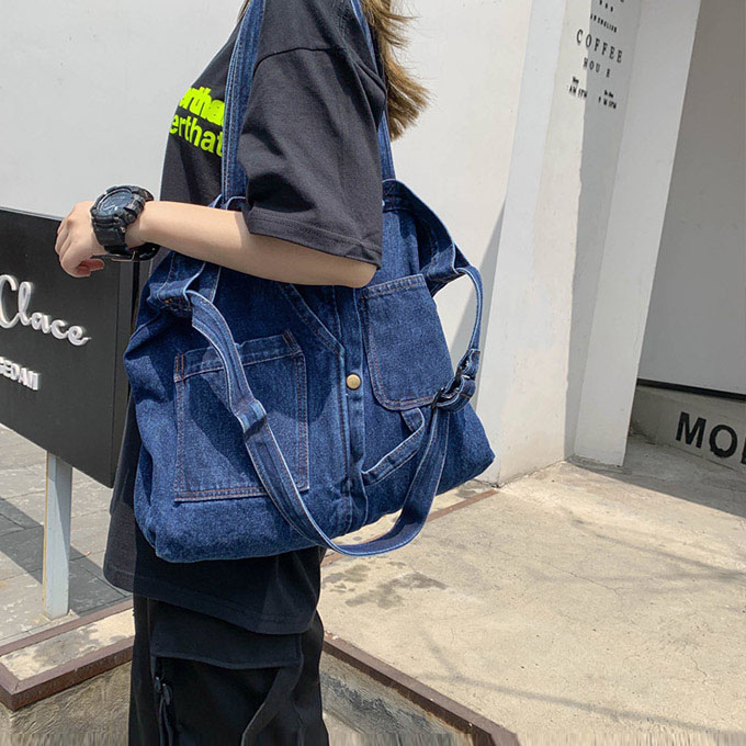 楽天市場】デニム 大容量 ショルダーバッグ トートバッグ メンズ