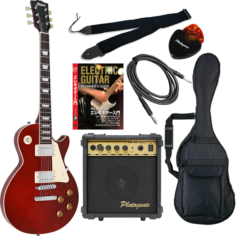 楽天市場】エレキギター レスポールタイプ Maison LP-28 7点初心者