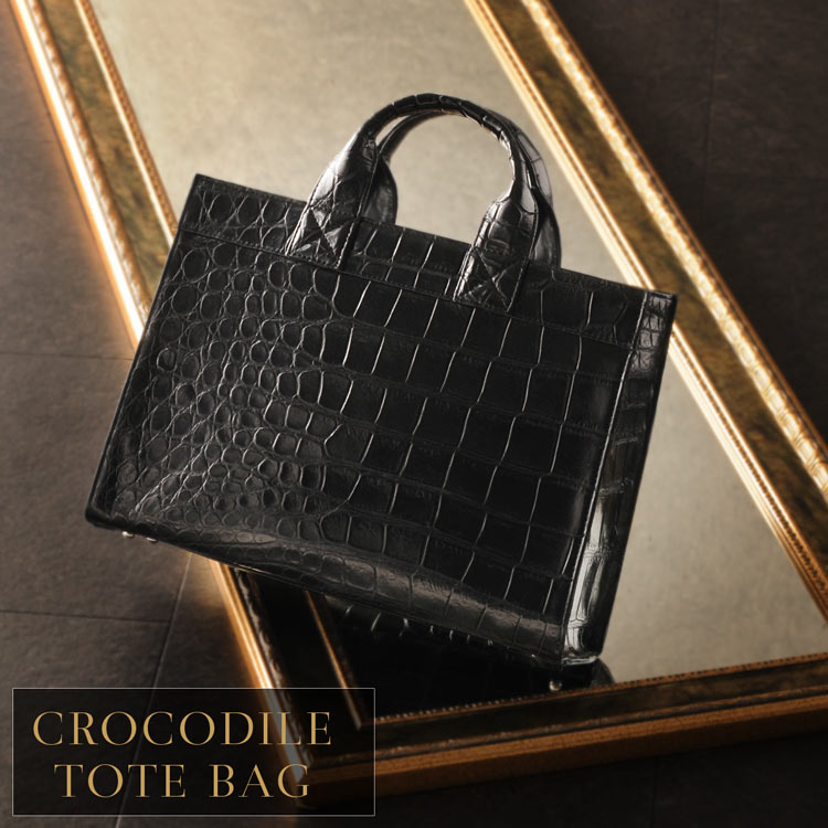 楽天市場】日本製 クロコダイル マット トートバッグ レディース 軽い