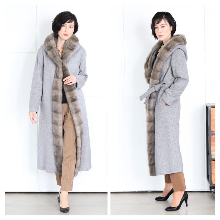 楽天市場】【40%offクーポン】Filomo ミンク トリミング ロング コート