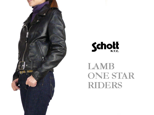 楽天市場】SCHOTT ショット レディース 218W WOMENS LAMB ONE STAR