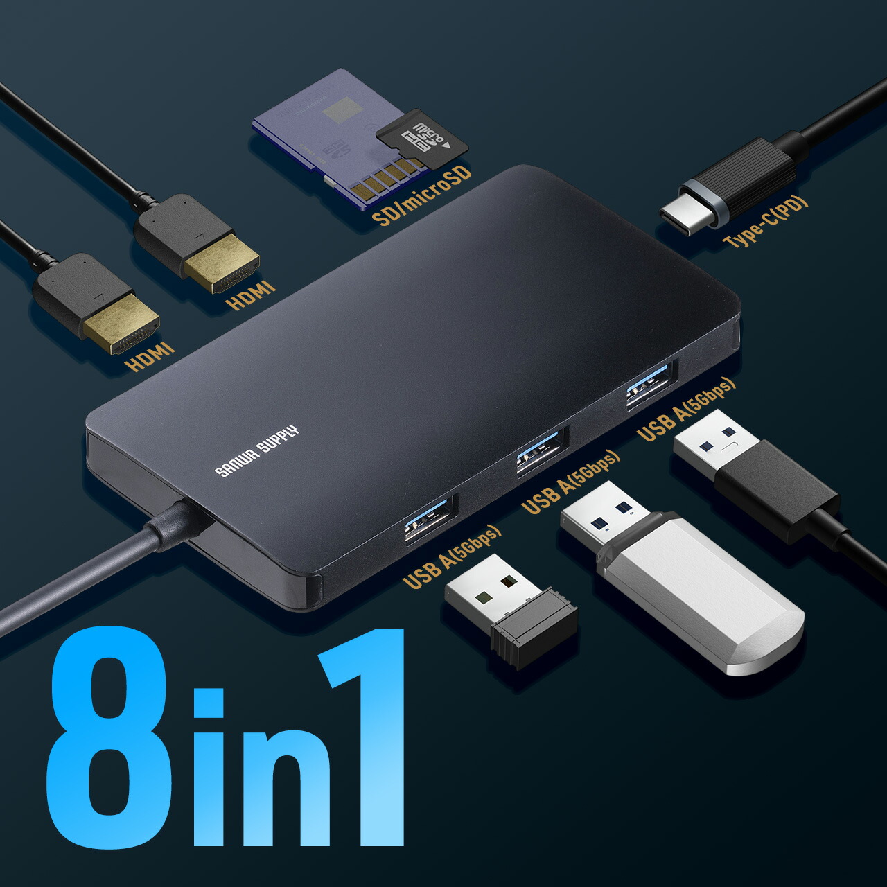 楽天市場】【楽天1位受賞】ドッキングステーション HDMI2つ 2画面 4K