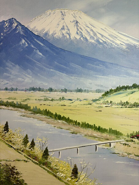 楽天市場】油彩画 浅間山 F6 田村清輝 油絵 直筆 6号 絵画 額装 額入り