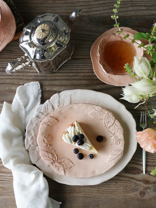 楽天市場】デザートプレート 23cm ピンク Virginia Casa ROMANTICA