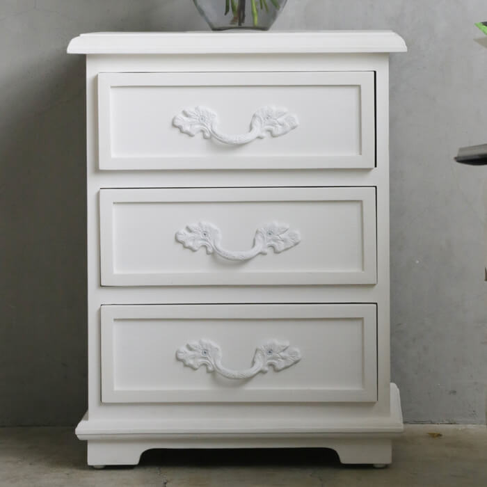 楽天市場】サイドテーブル BLANC D'IVOIRE NAOMI ホワイト // ナイト