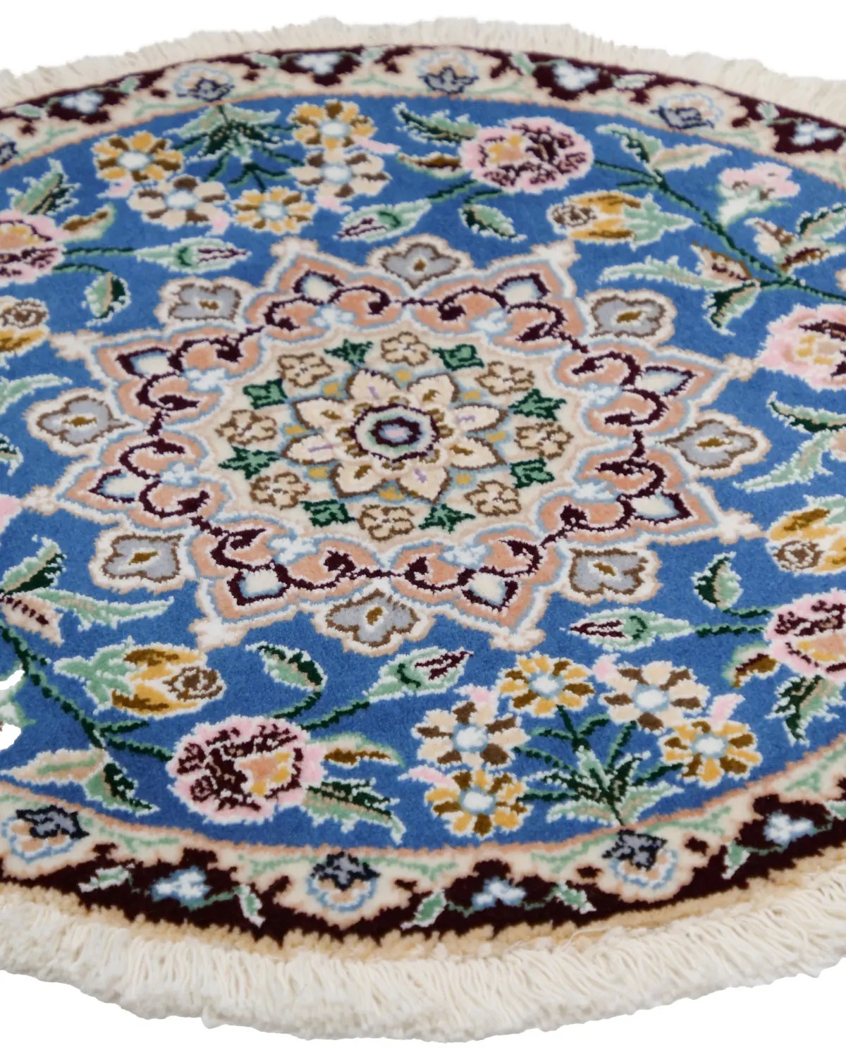 楽天市場】ペルシャ絨毯 ナイン産 ウール 約55cm x 55cm 円形 ラウンド