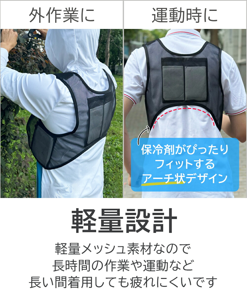 楽天市場】保冷ベスト 冷却ベスト アイスベスト 保冷剤 ベスト 暑さ