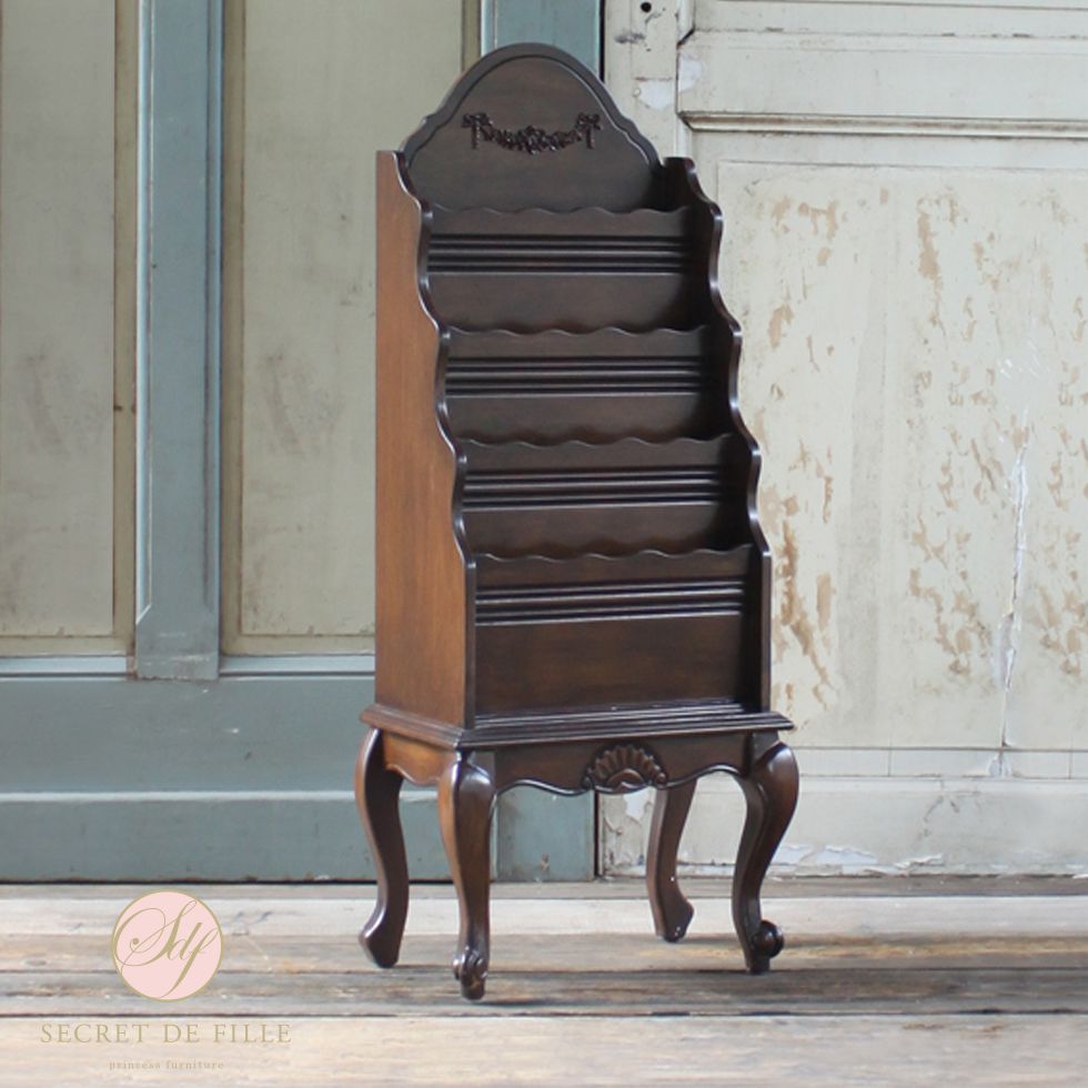 楽天市場】マガジンラック 本棚 アンティーク調 家具 ロココ フレンチ