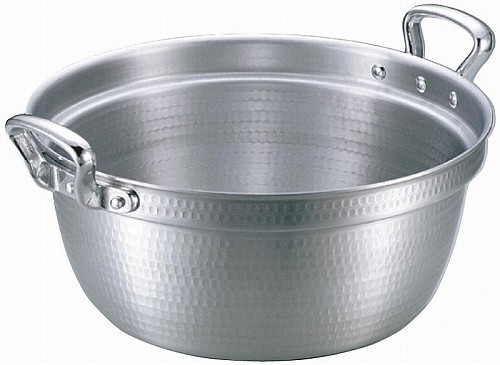 楽天市場】アルミ 料理鍋 60cm 日本製 / 打出料理鍋 両手鍋 円付鍋 段